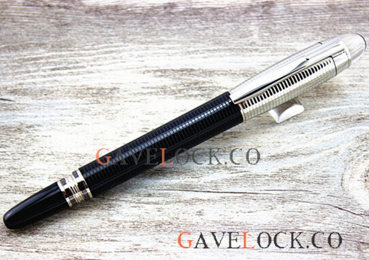 Montblanc Starwalker Rollerball Pen Black And Silver Stripped